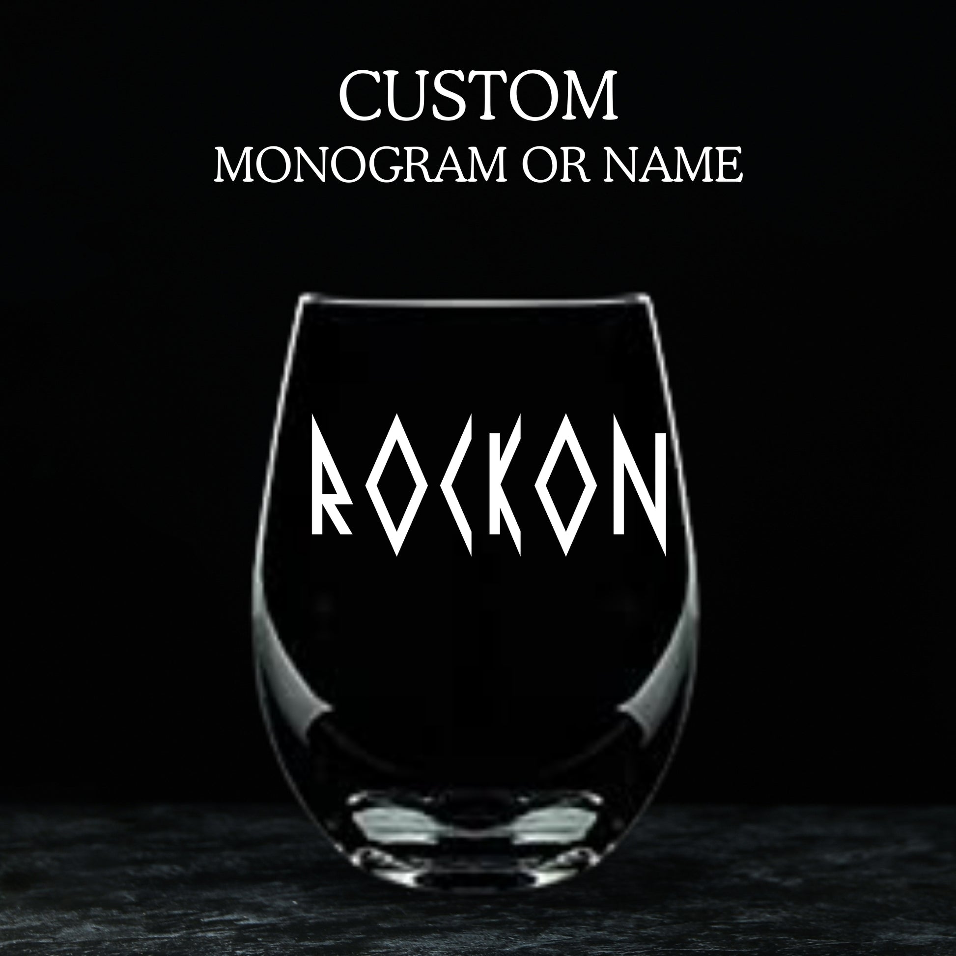 Personalized Custom Engraved Stemless Wine Glass 20.5oz | Custom Wine Glasses - Expressive DeZien 