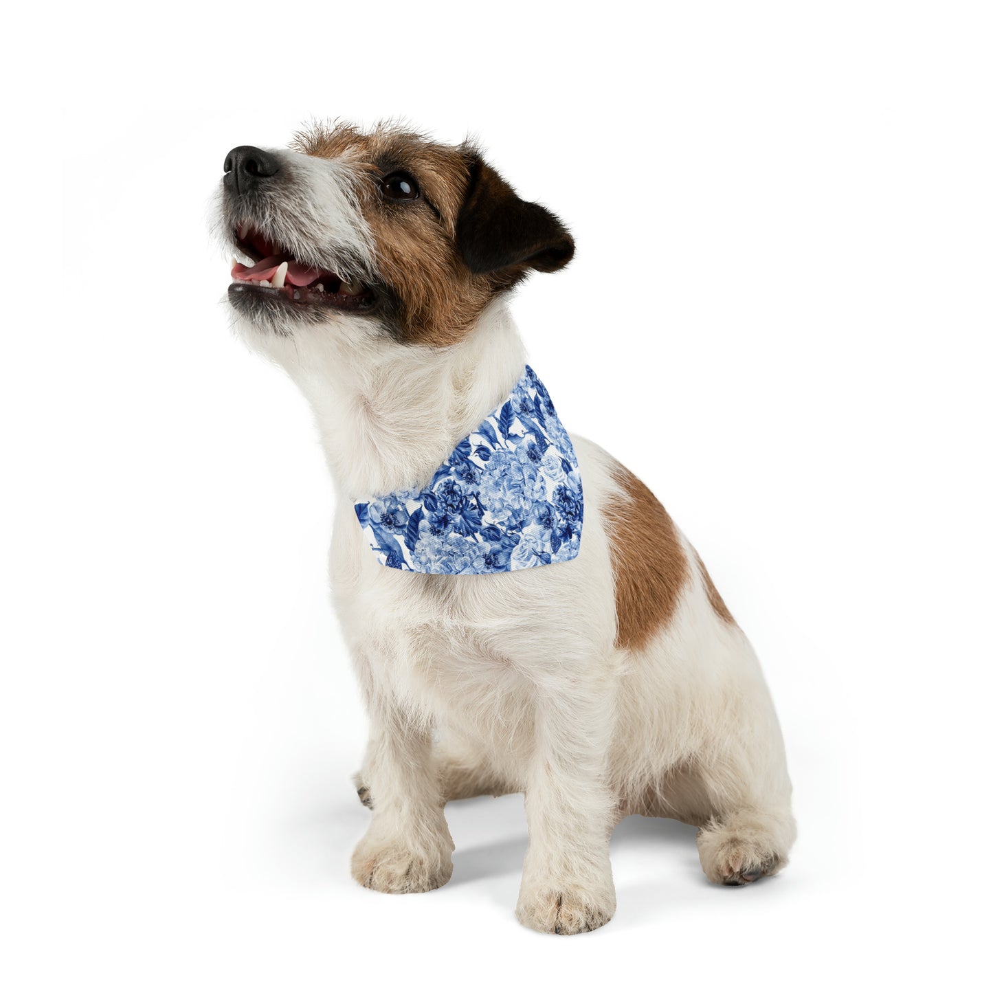 Pet Bandana Collar Cornflower Blue Flowers - Expressive DeZien