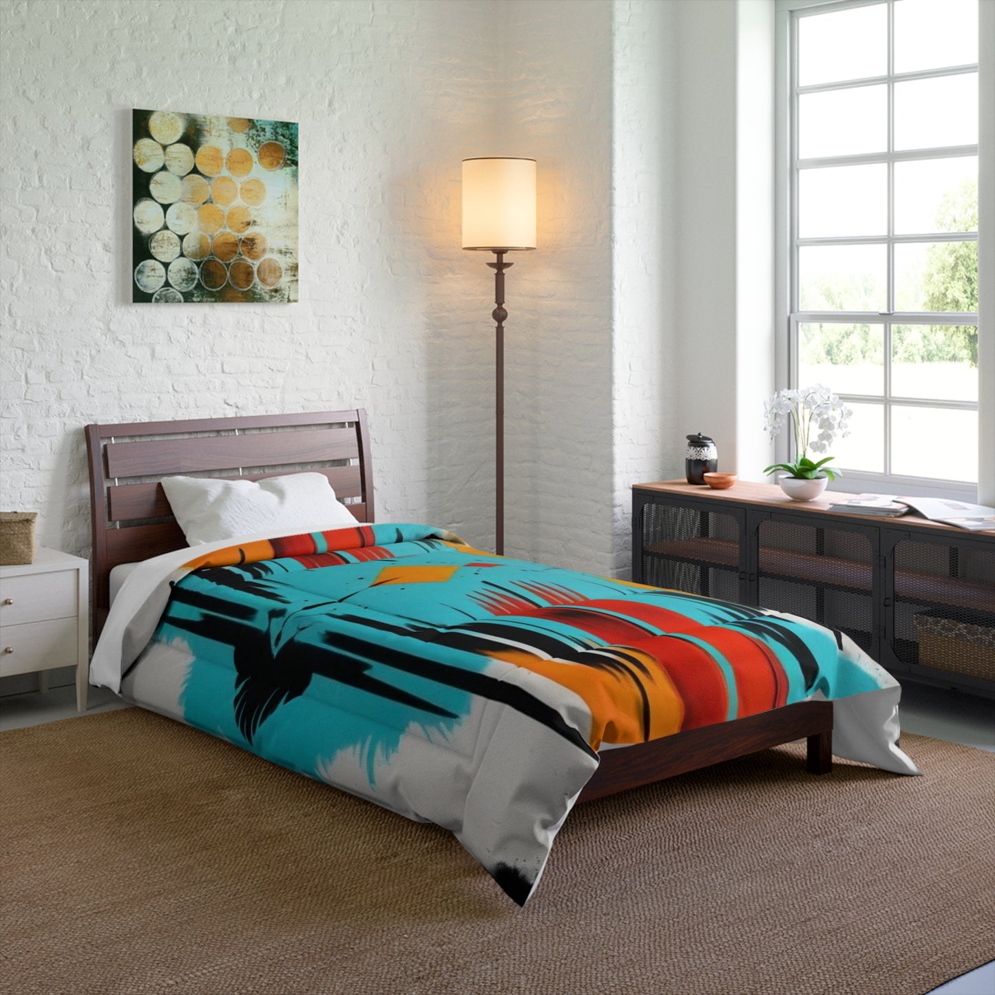 Vibrant Abstract Comforter - Colorful Bedspread for Cozy Bedrooms
