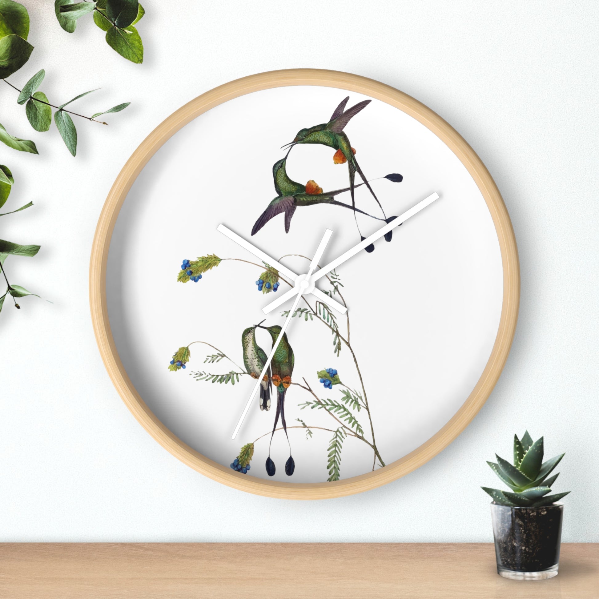Hummingbirds Time Wall Clock - Expressive DeZien 