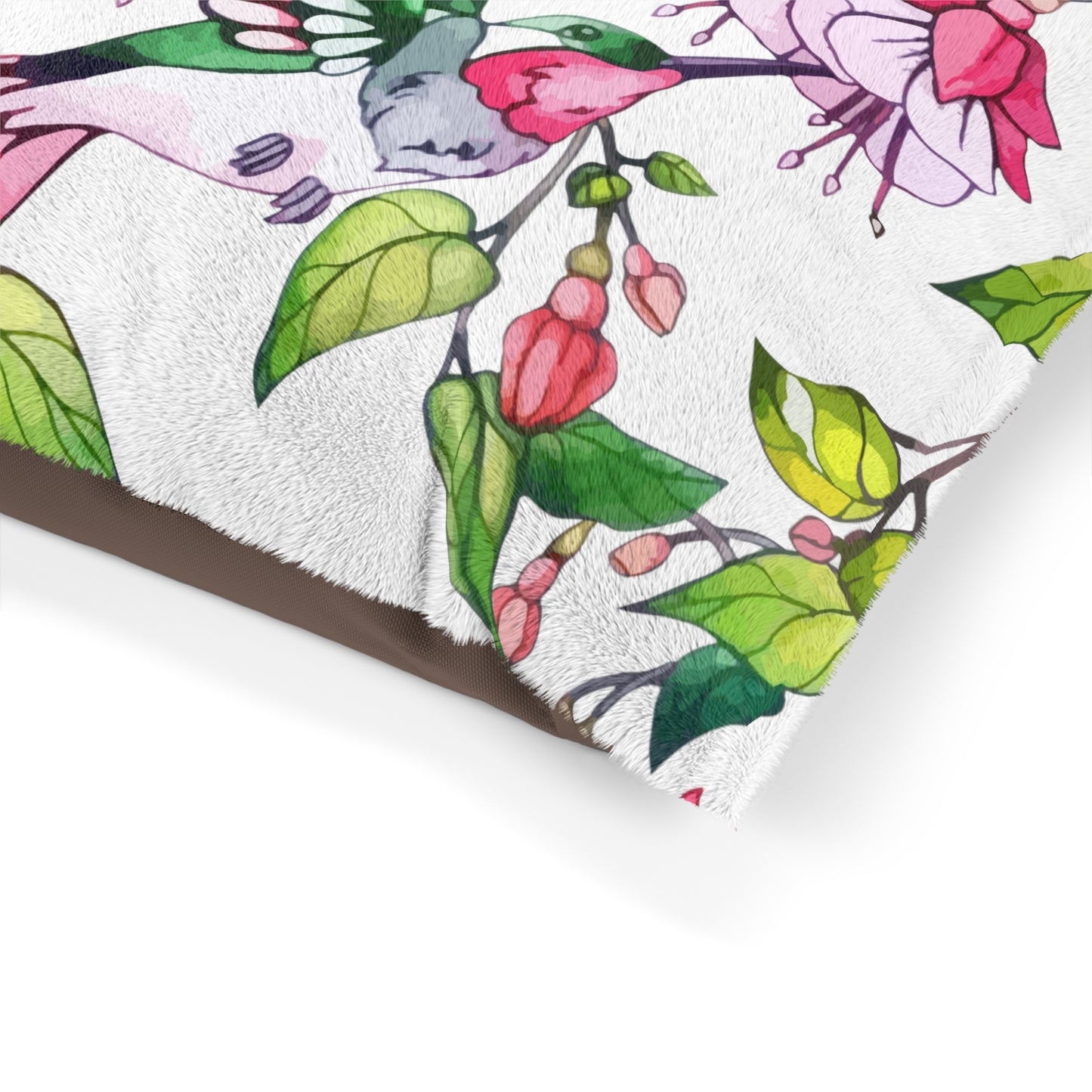 Pet Bed Hummingbirds and Fuchsia Flower - Expressive DeZien