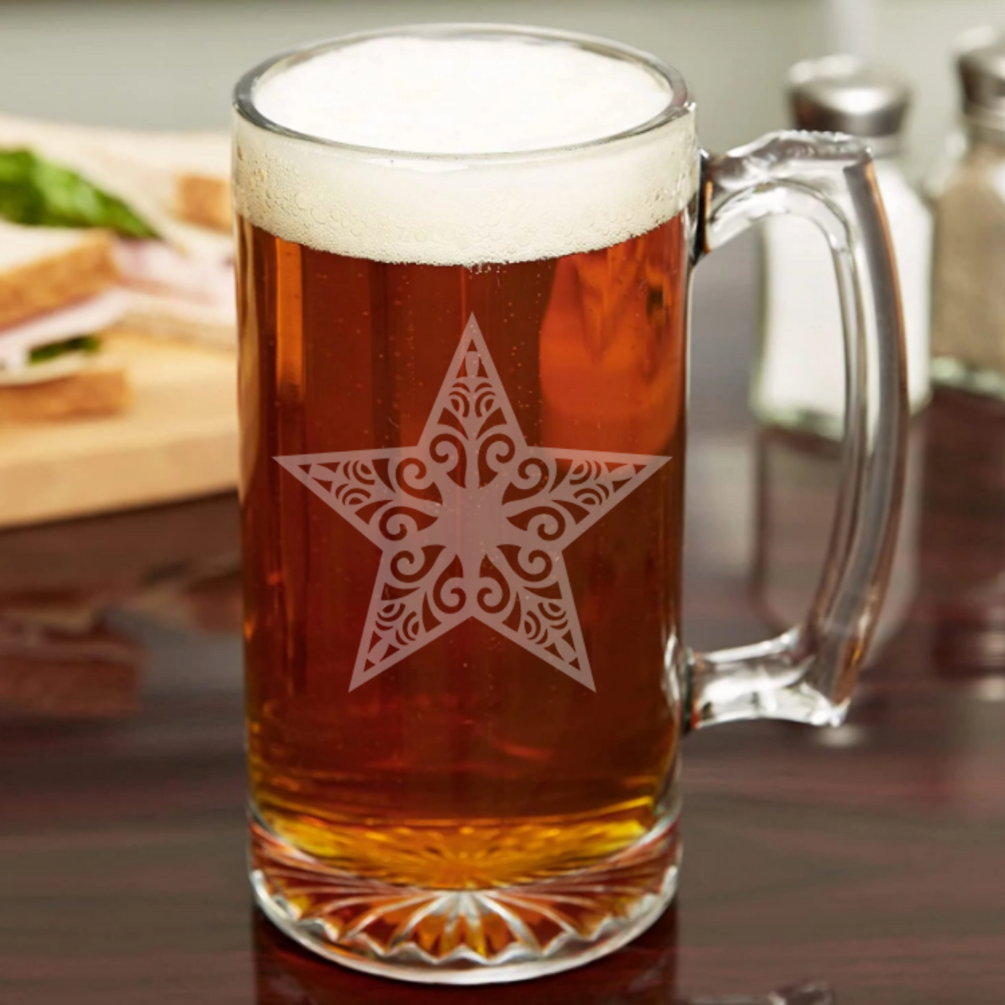 Texas Christmas Star - 26.5oz Tavern Beer Mug | Christmas - Expressive DeZien