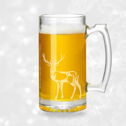 Lone Buck Etched - 26.5oz Tavern Beer Mug - Expressive DeZien