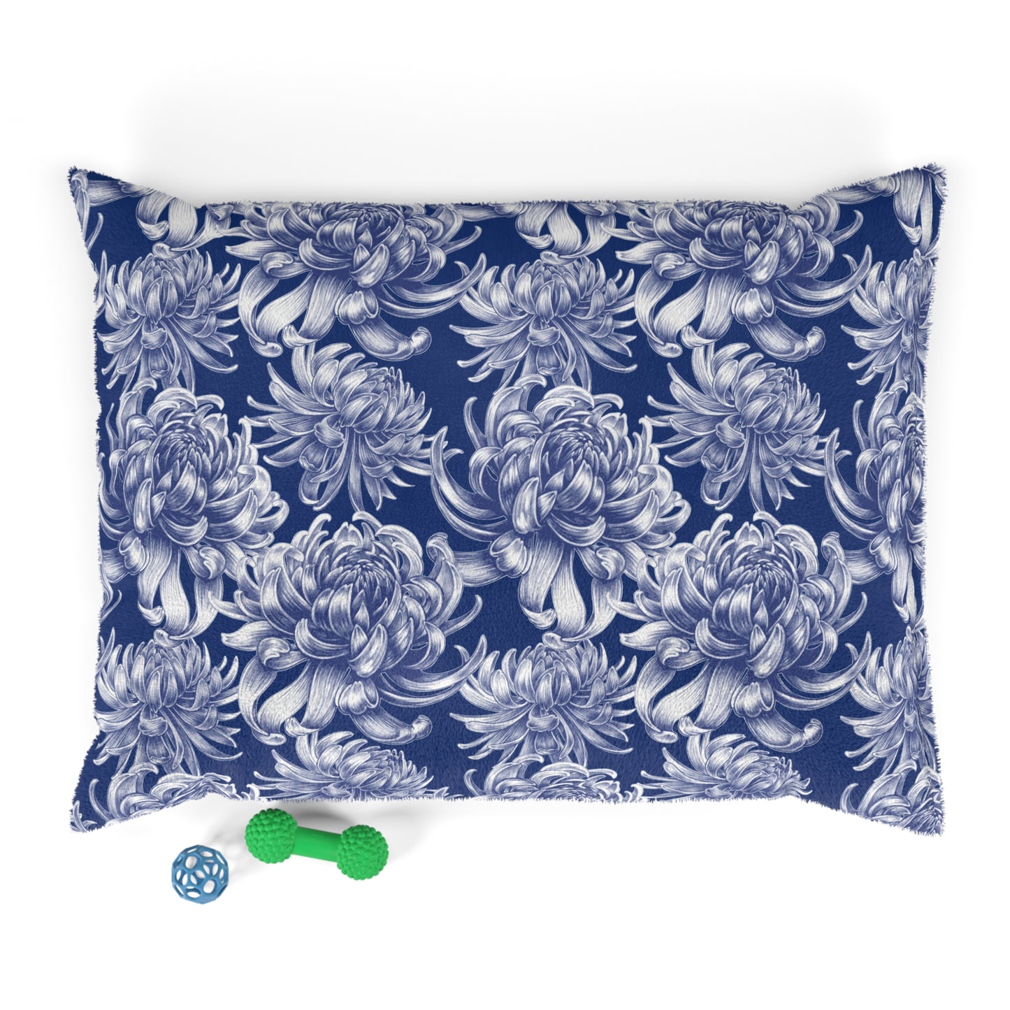 Pet Bed Blue Damask Flower - Expressive DeZien