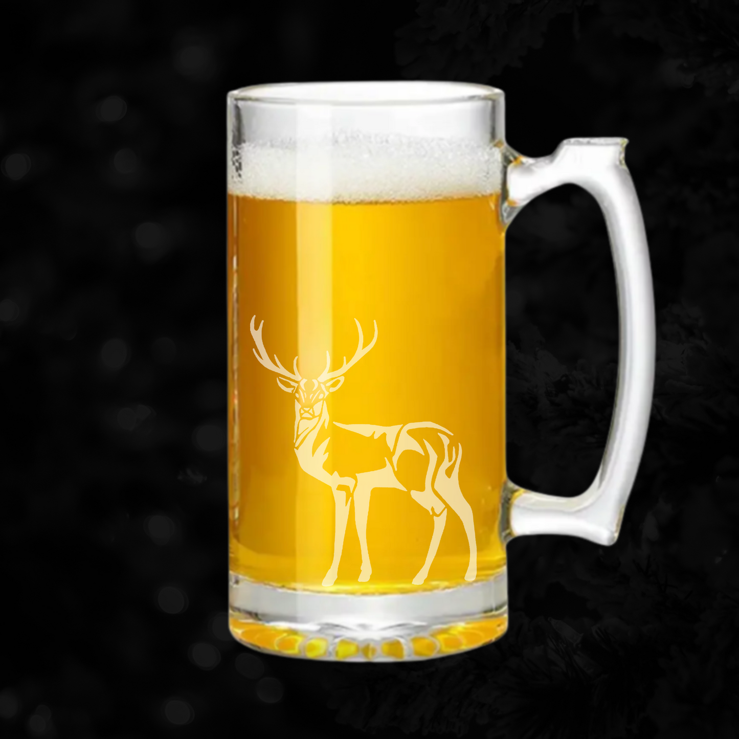 Lone Buck Etched - 26.5oz Tavern Beer Mug - Expressive DeZien