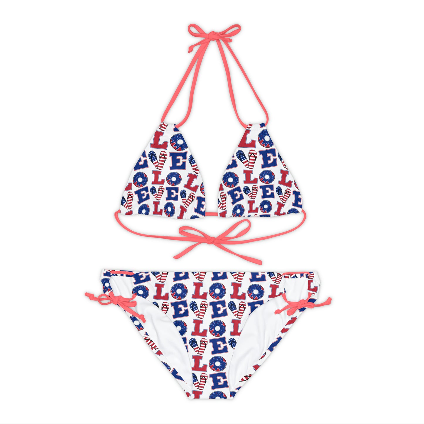 LOVE Strappy Bikini Set - Expressive DeZien