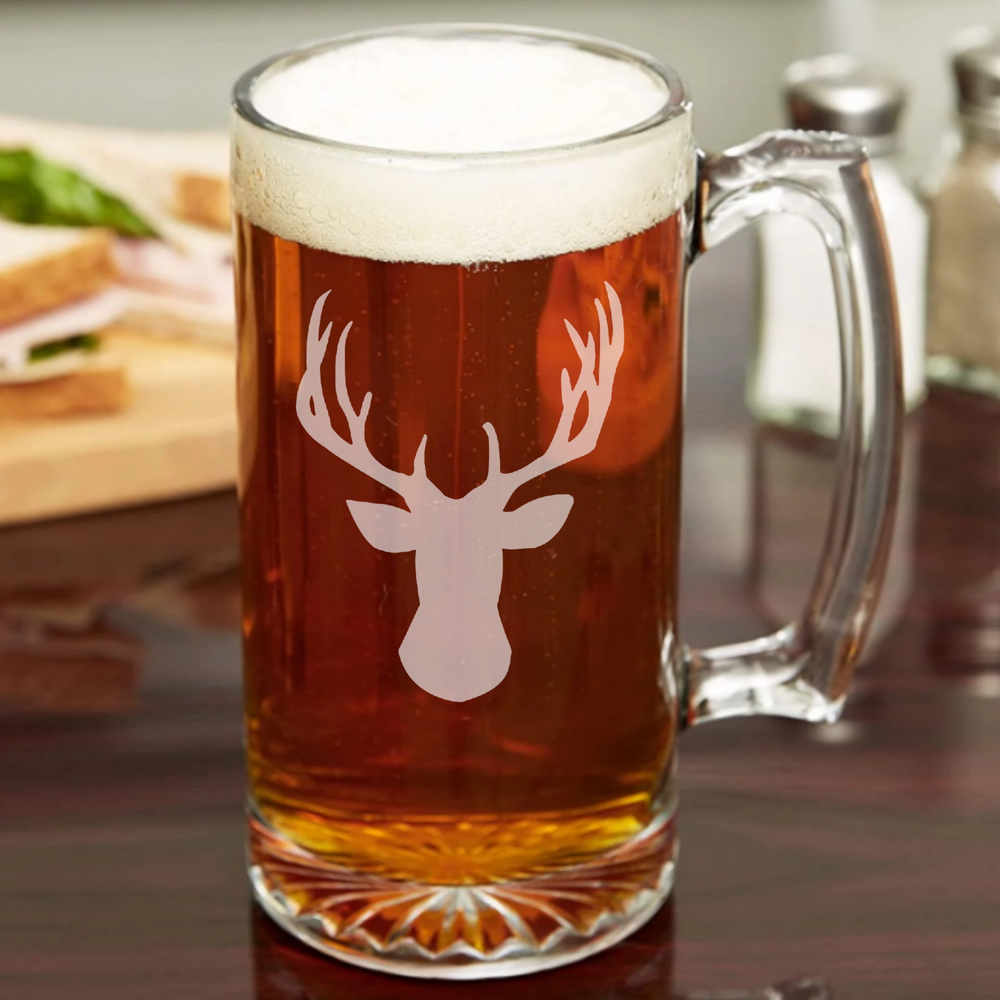 Deer Mount Head - 26.5oz Tavern Beer Mug - Expressive DeZien