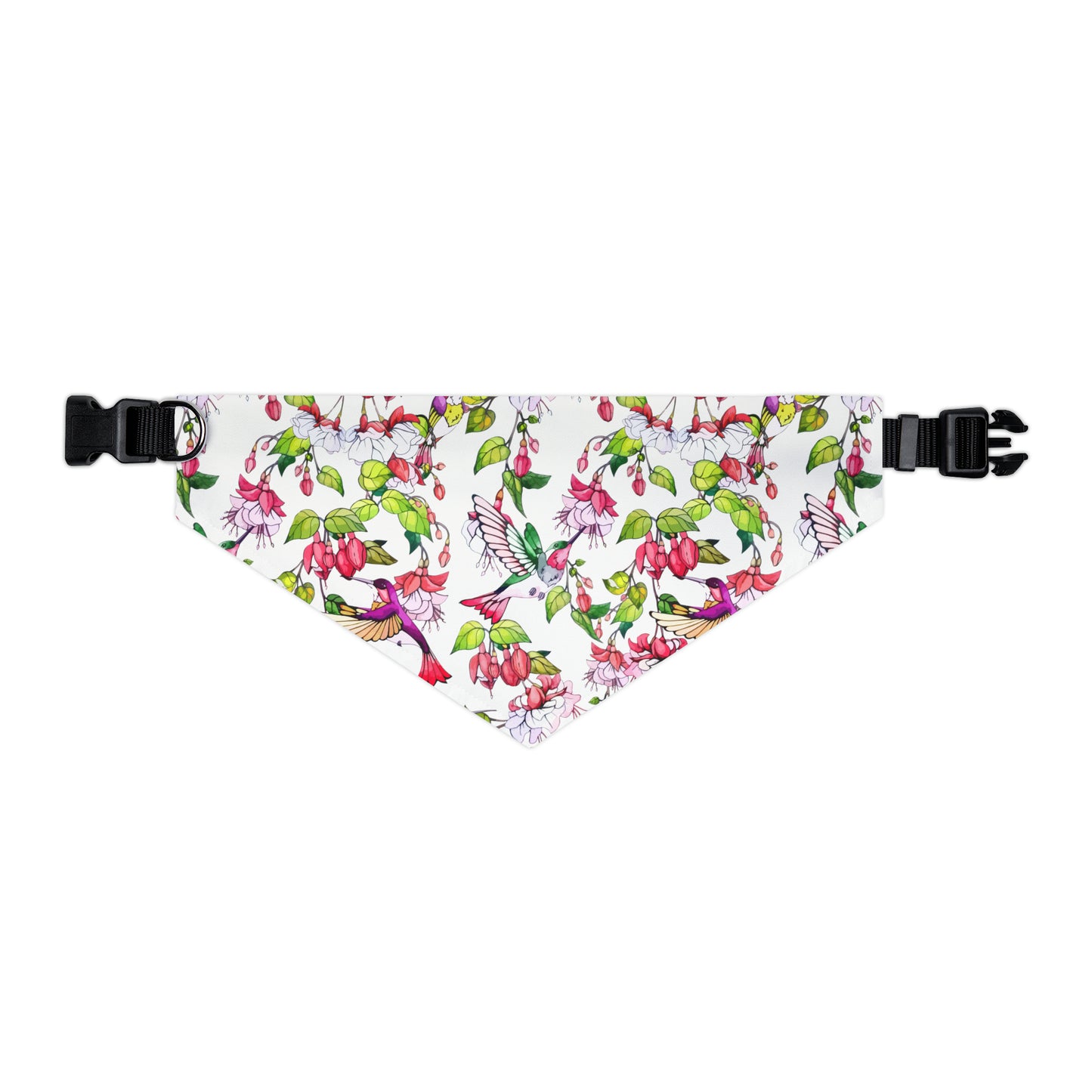 Pet Bandana Collar Hummingbirds and Fuchsia Flower - Expressive DeZien