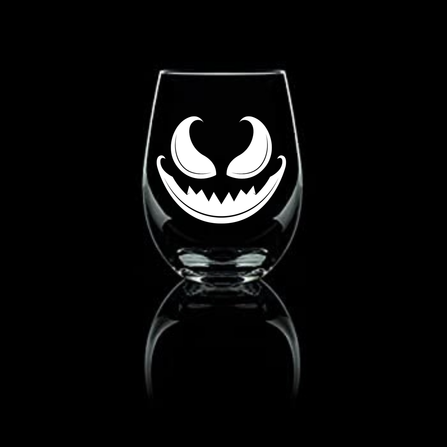 Spooky Halloween 20.5oz Jack O Lantern Etched Stemless Wine Glass - Expressive DeZien