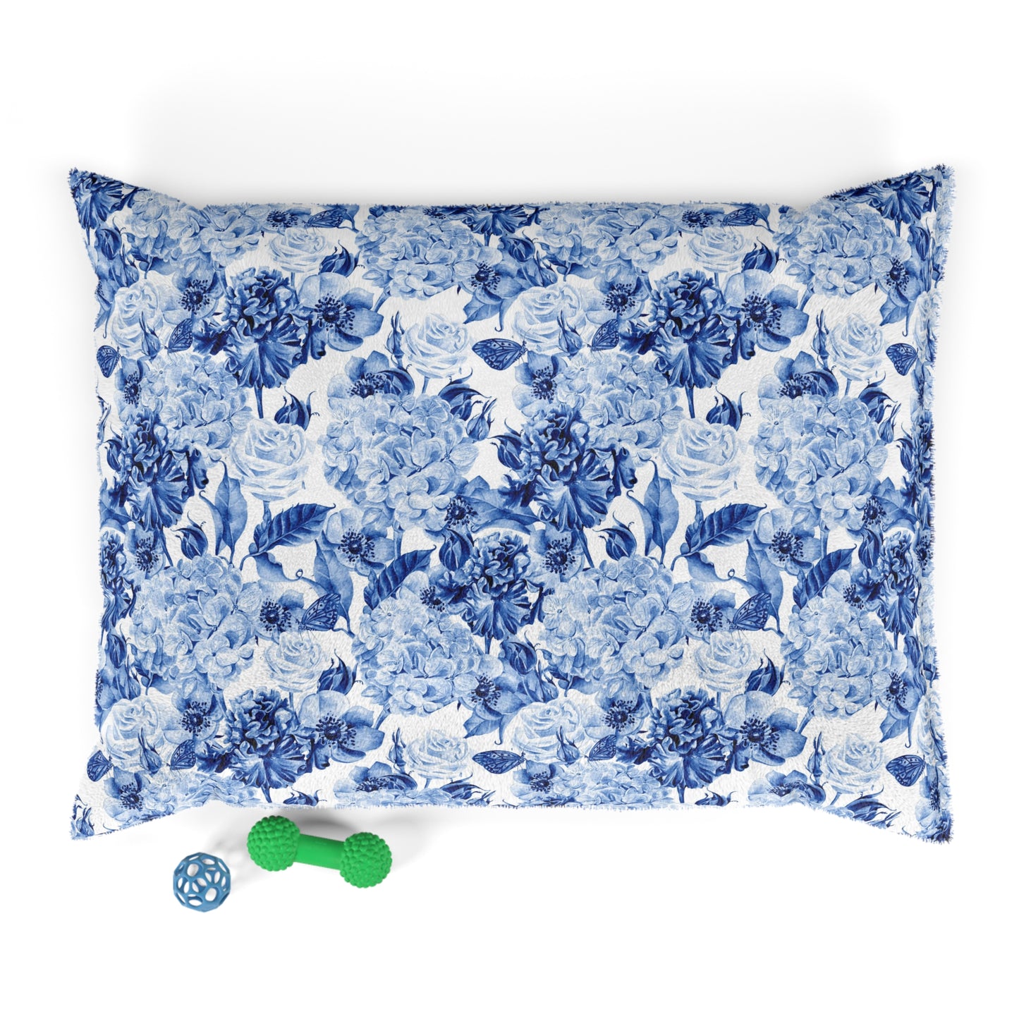Pet Bed Cornflower Blue Flowers - Expressive DeZien