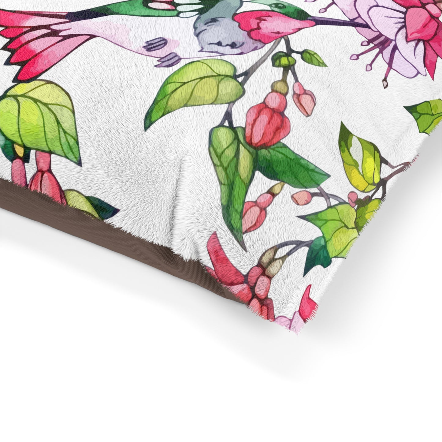 Pet Bed Hummingbirds and Fuchsia Flower - Expressive DeZien