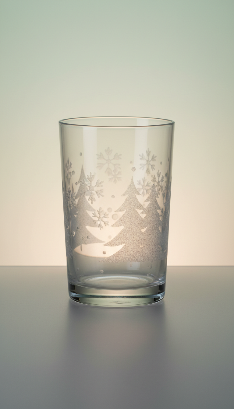 Sandblasted Glass With Seasonal Motif