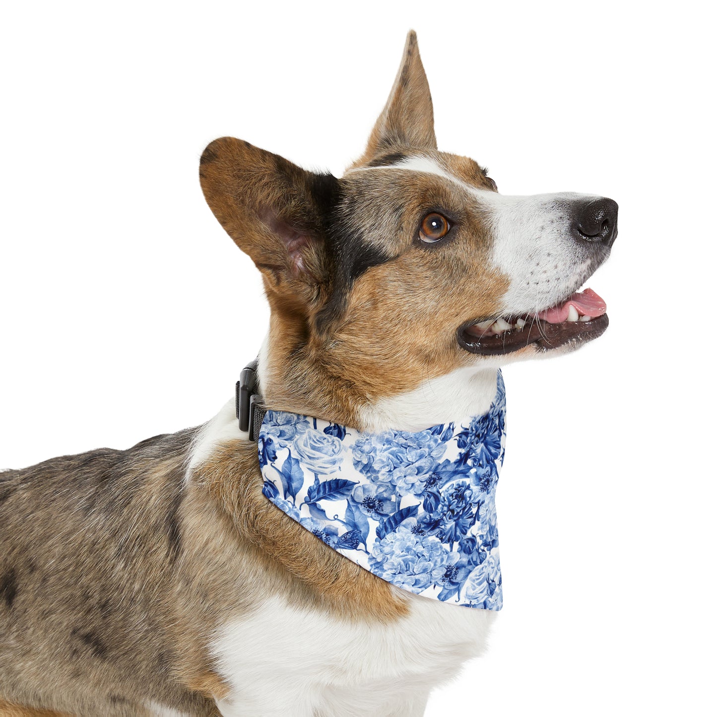 Pet Bandana Collar Cornflower Blue Flowers - Expressive DeZien