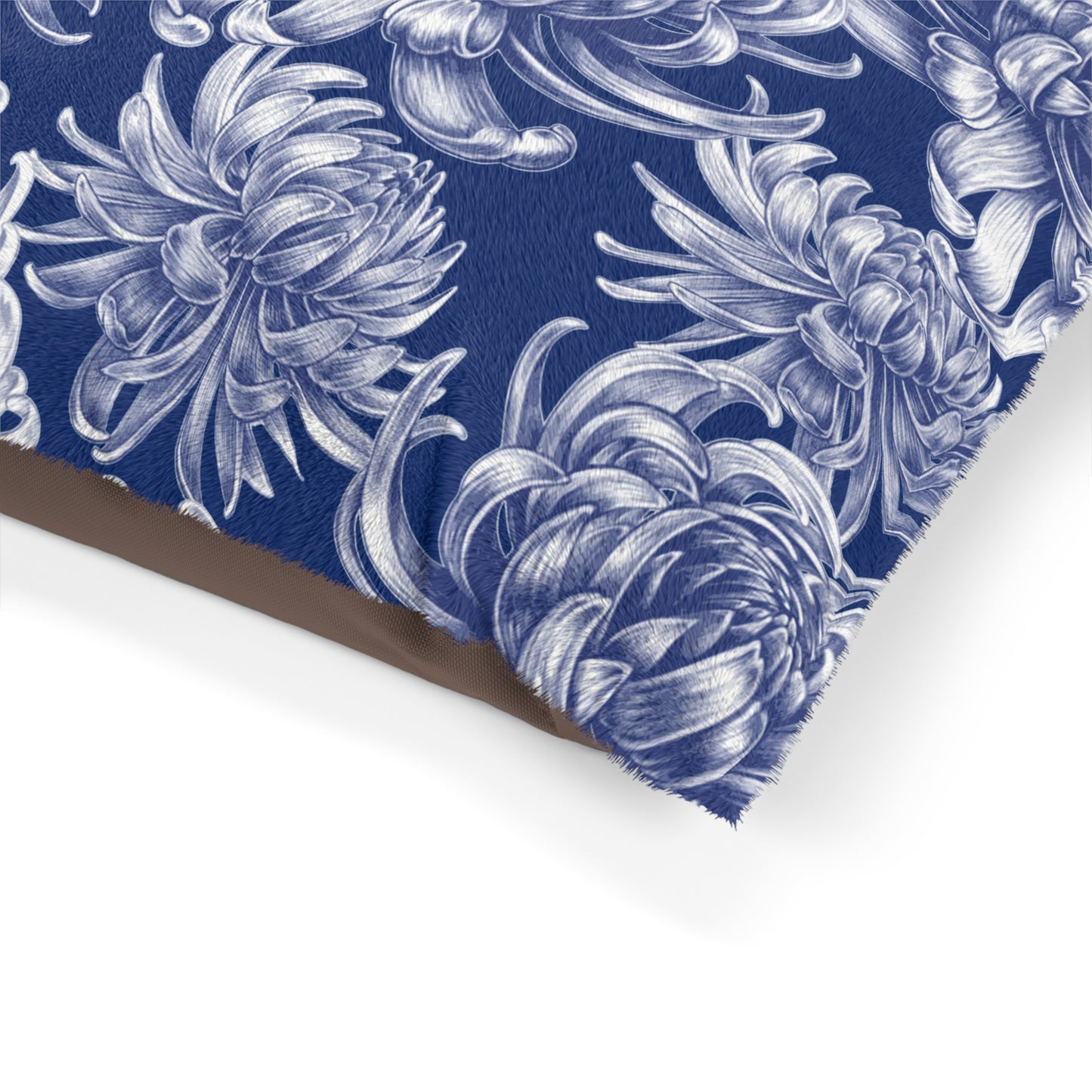Pet Bed Blue Damask Flower - Expressive DeZien
