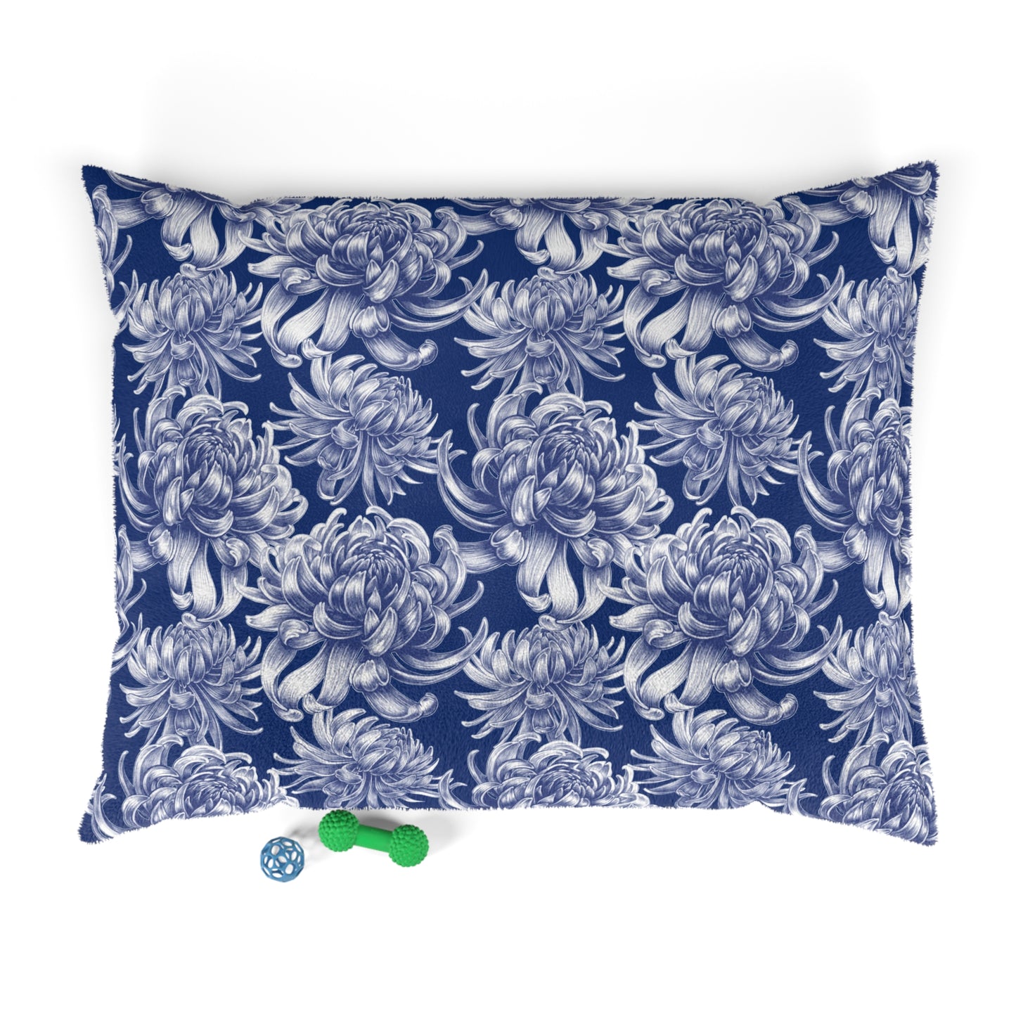 Pet Bed Blue Damask Flower - Expressive DeZien