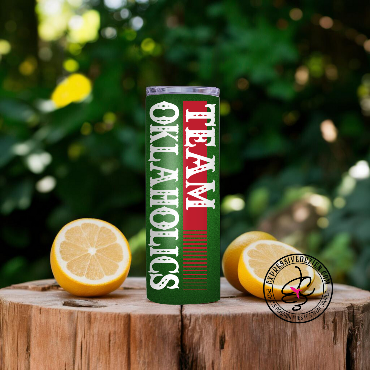 Custom 20oz Stainless Steel Skinny Team Oklaholics