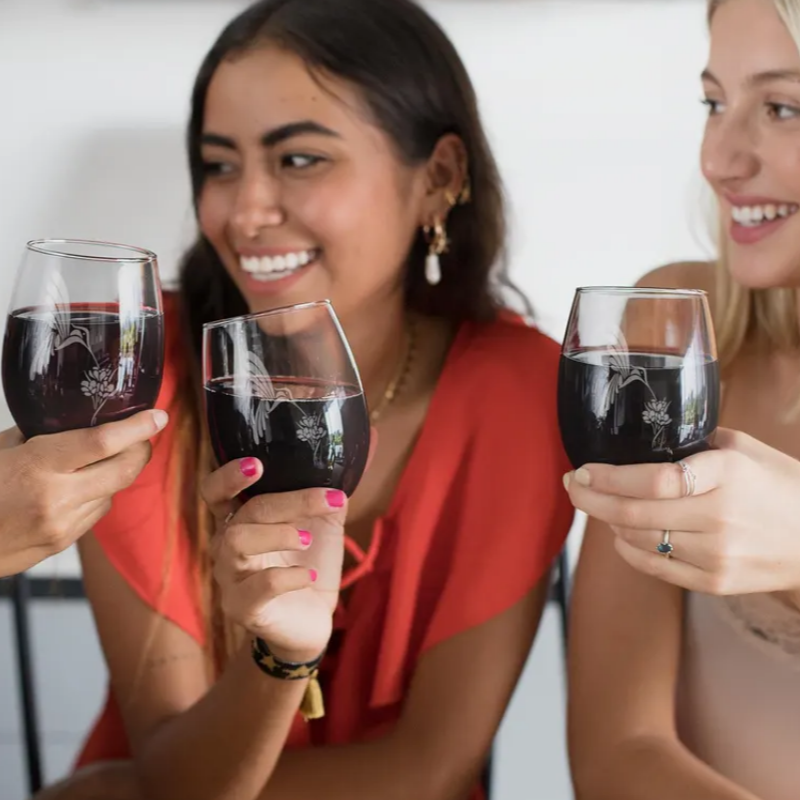 Customer Photo Single Hummingbird Etched 4pc