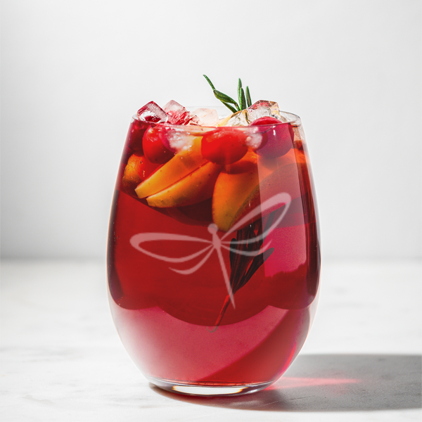 Etched Dragonfly Stemless Wine Glass 20.5oz