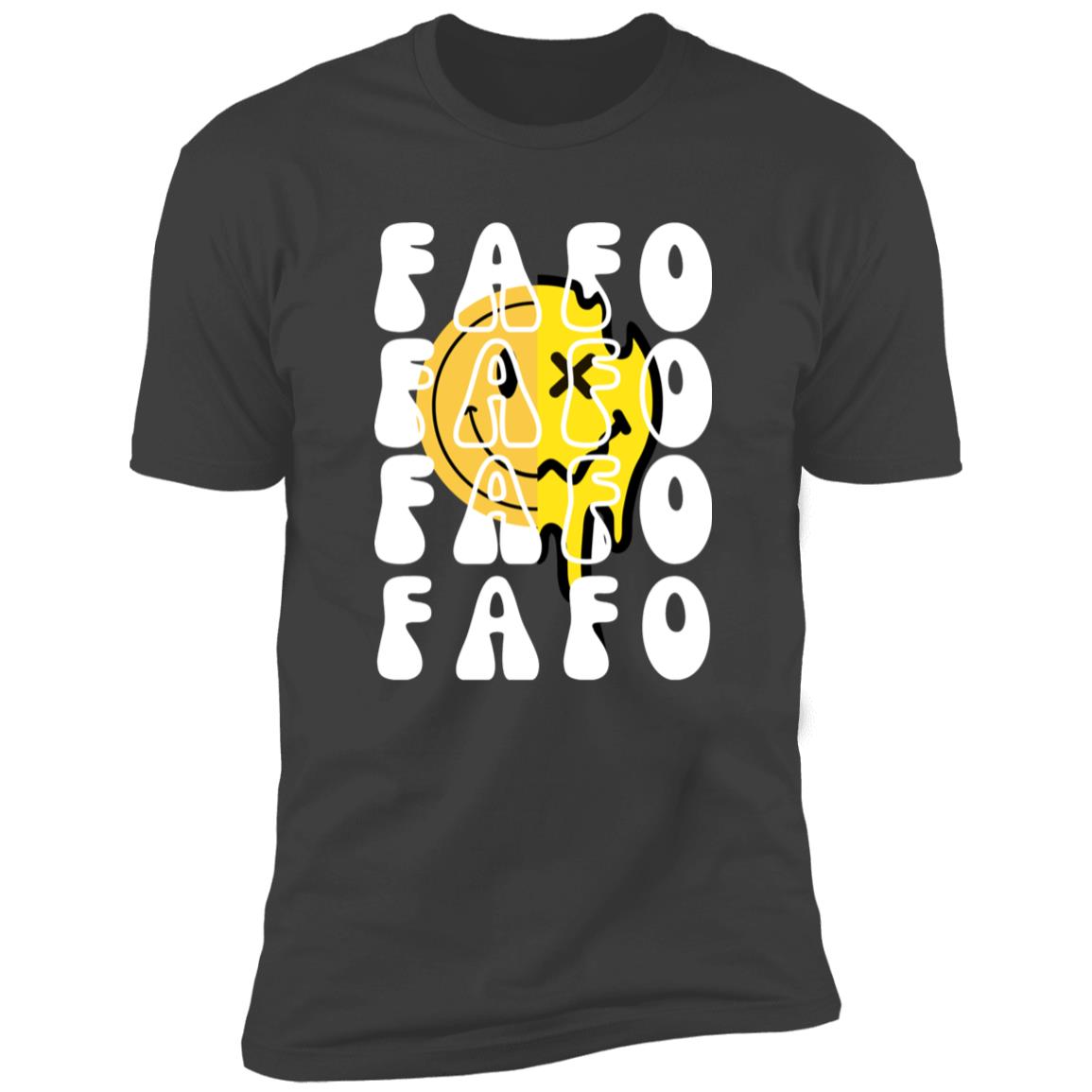 FAFO Retro Smile Premium Short Sleeve T-Shirt - Expressive DeZien