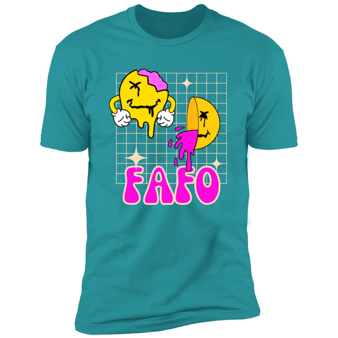 FAFO Fun Colorful Retro Premium Short Sleeve T-Shirt - Expressive DeZien
