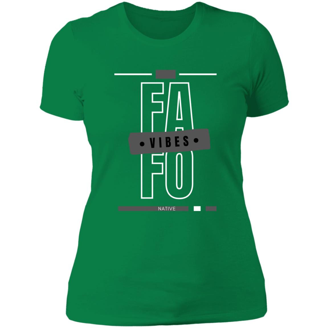 FAFO VIBES Ladies' Boyfriend T-Shirt - Expressive DeZien