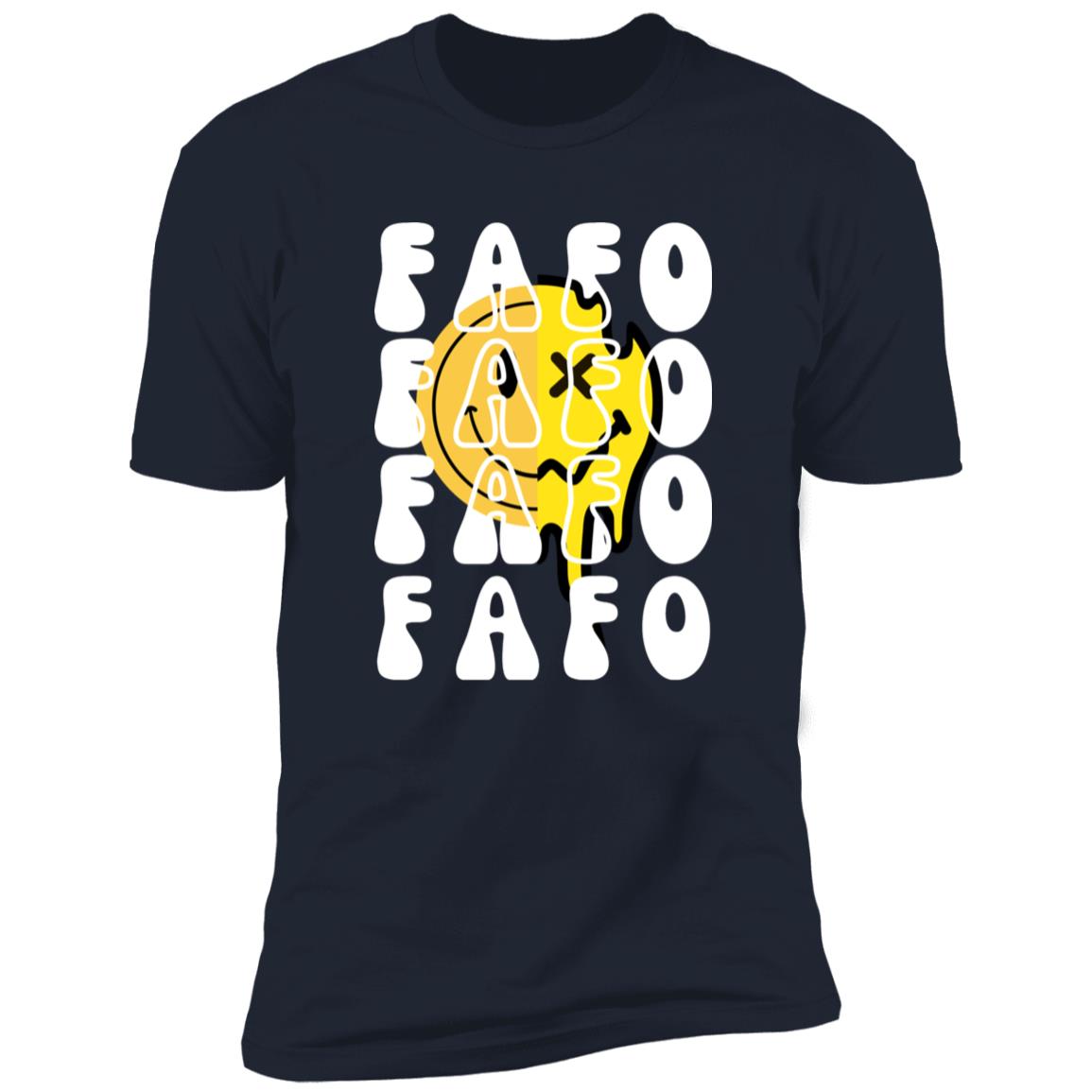FAFO Retro Smile Premium Short Sleeve T-Shirt - Expressive DeZien 