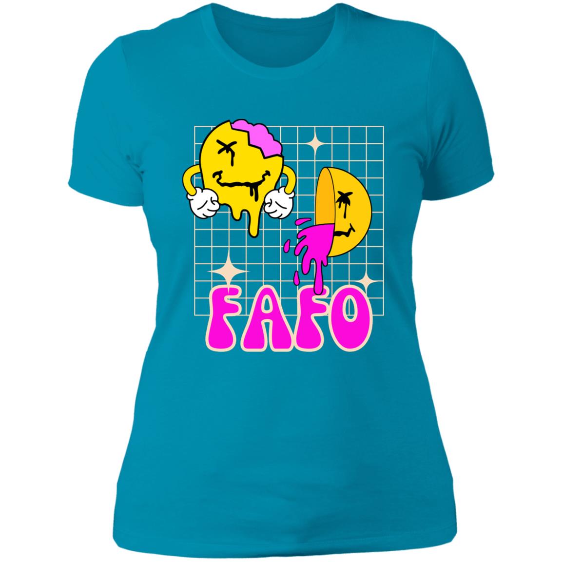 FAFO Fun Colorful Retro Ladies' Boyfriend T-Shirt - Expressive DeZien