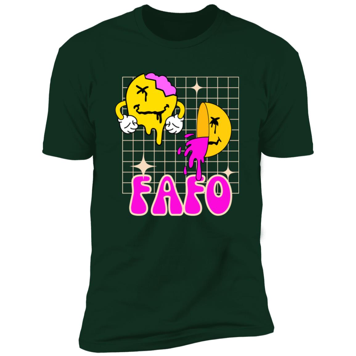 FAFO Fun Colorful Retro Premium Short Sleeve T-Shirt - Expressive DeZien