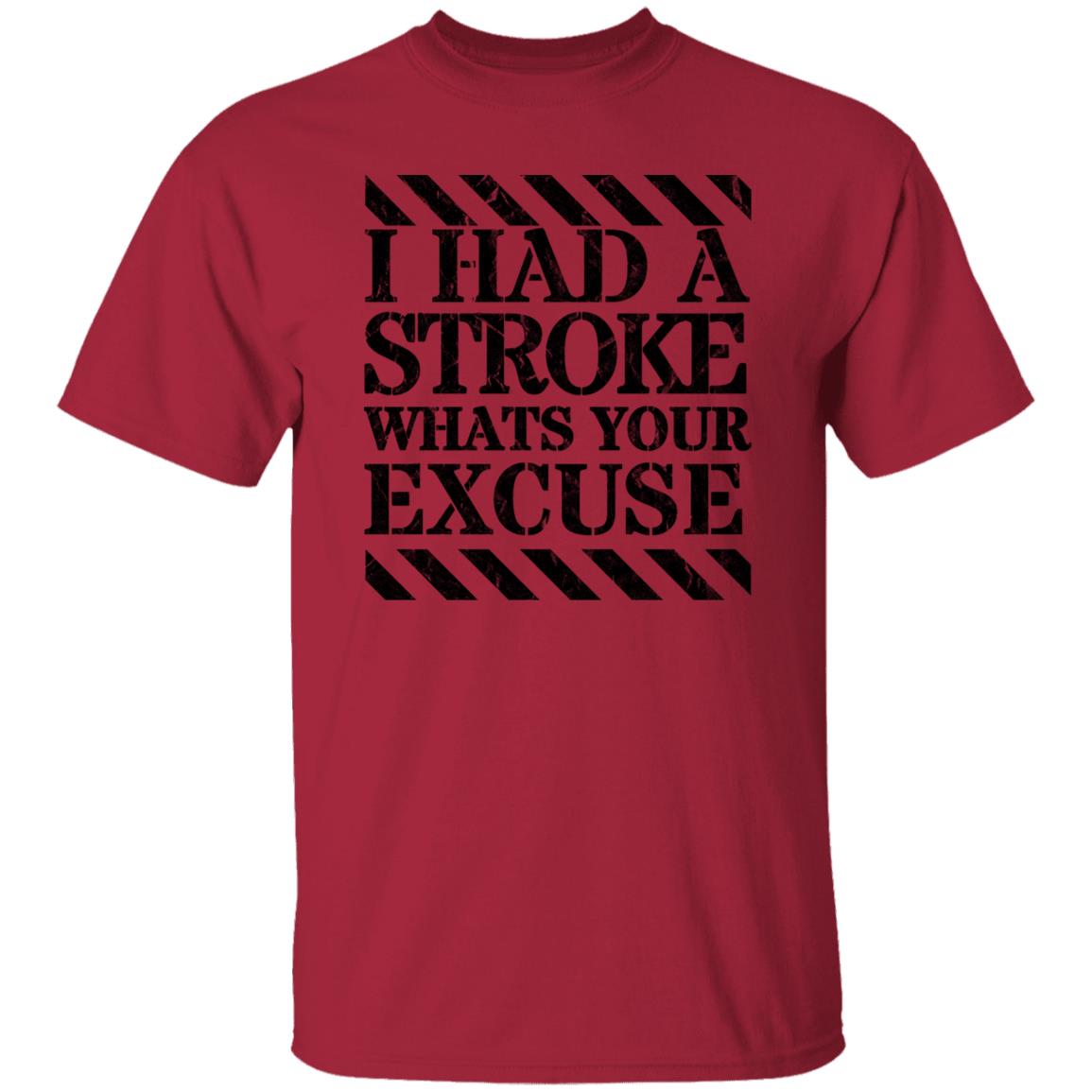I had a stroke what's your excuse T-Shirt Black - Expressive DeZien