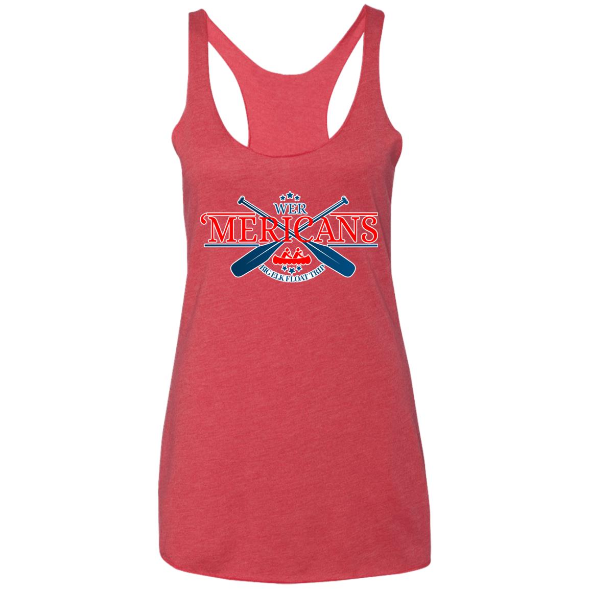 LIMITED EDITION 'MERICANS Ladies' Triblend Racerback Tank - Expressive DeZien