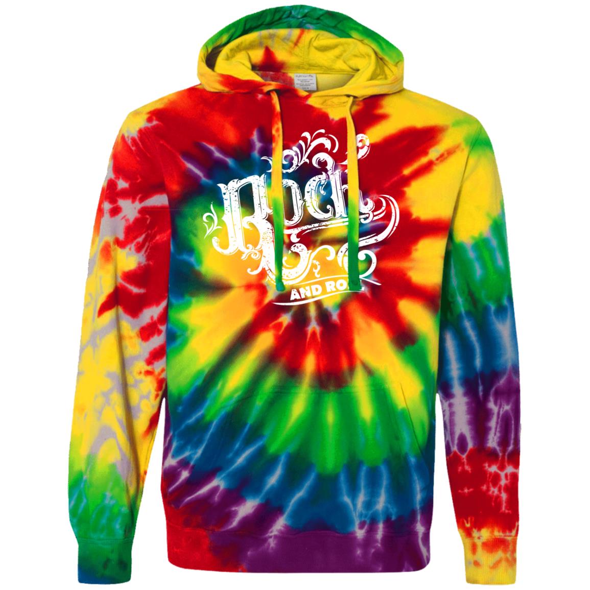 Rock n Roll Tie-Dyed Pullover Hoodie - Expressive DeZien