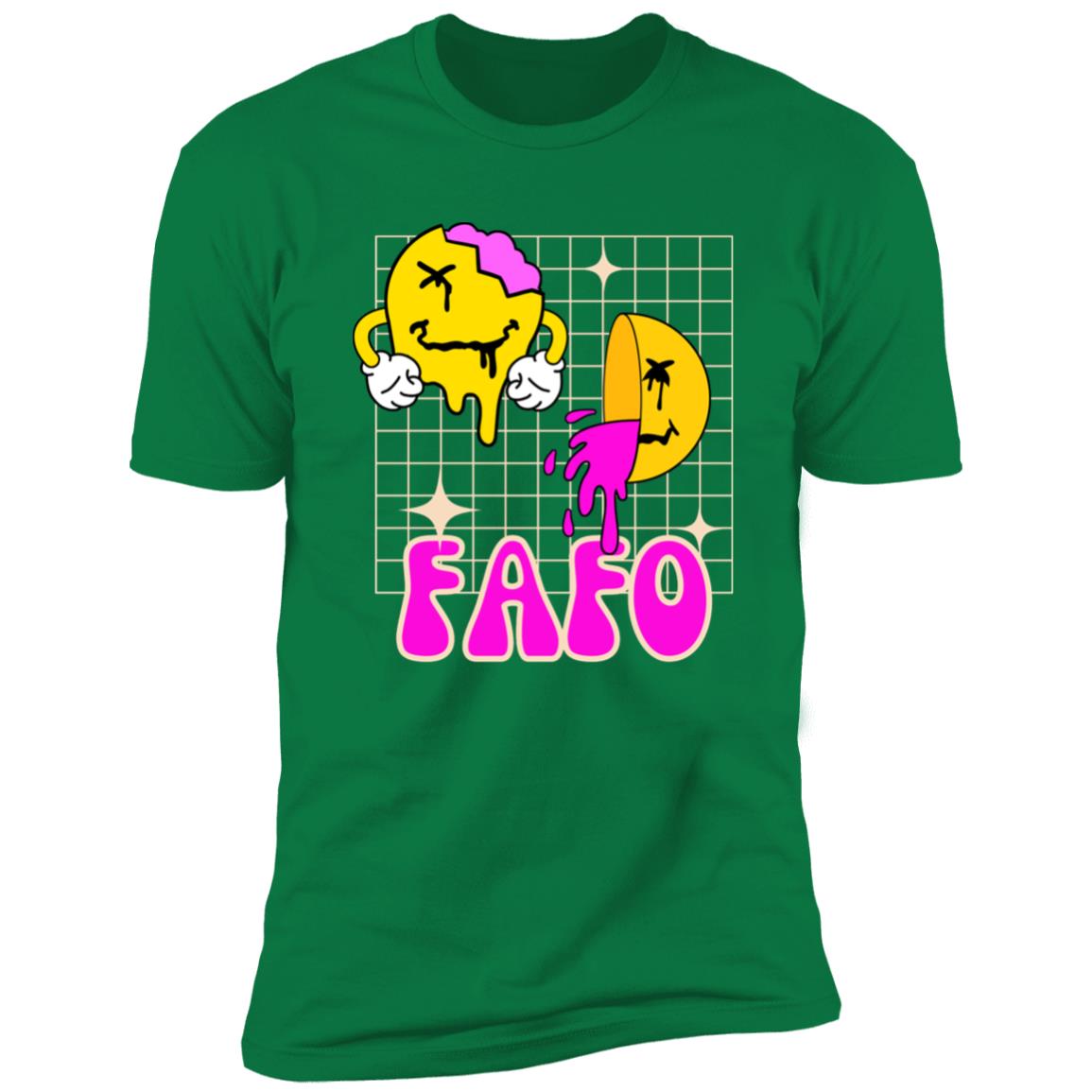 FAFO Fun Colorful Retro Premium Short Sleeve T-Shirt - Expressive DeZien