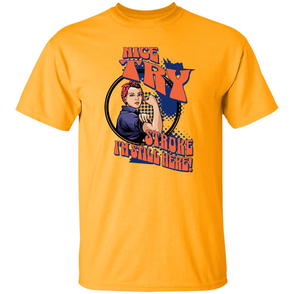 Nice try stroke T-Shirt Yellow - Expressive DeZien