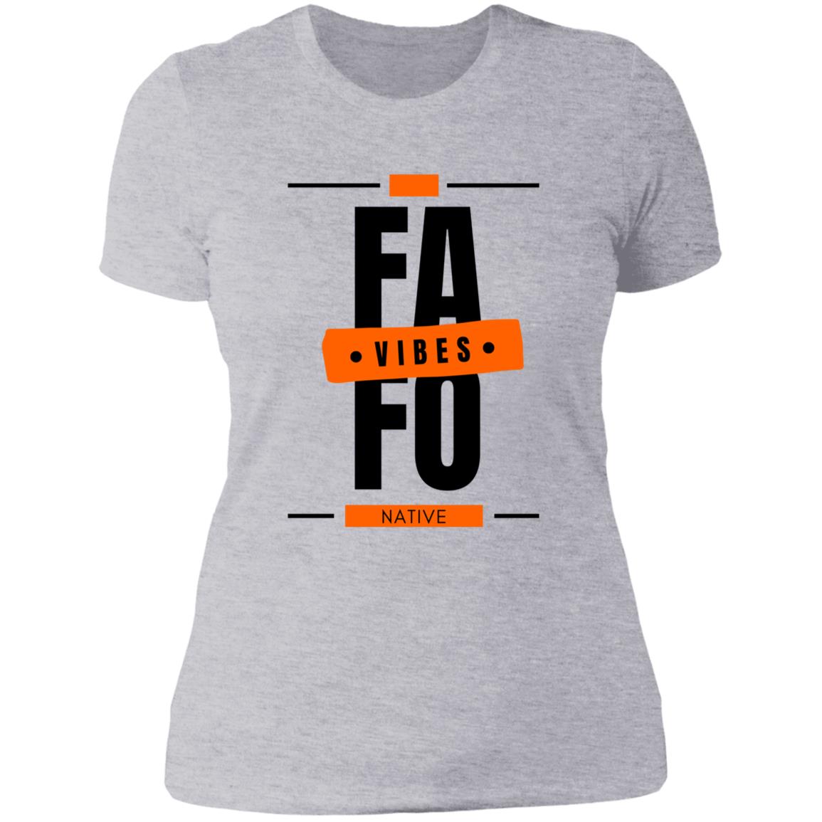 FAFO VIBES Classic Women's Crewneck T-shirt Ladies' Boyfriend T-Shirt - Expressive DeZien