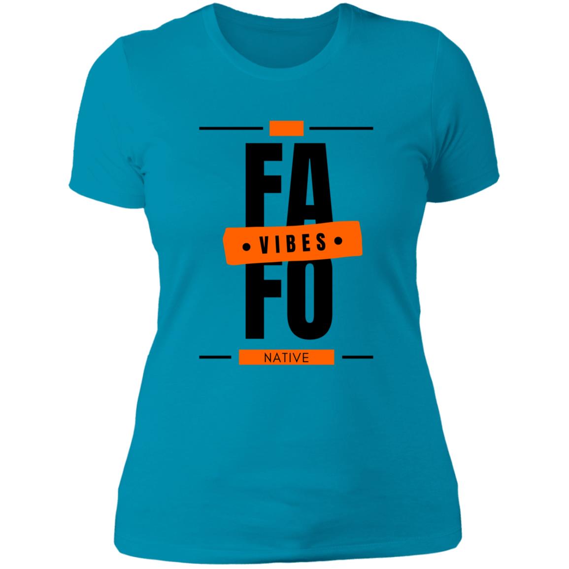 FAFO VIBES Classic Women's Crewneck T-shirt Ladies' Boyfriend T-Shirt - Expressive DeZien