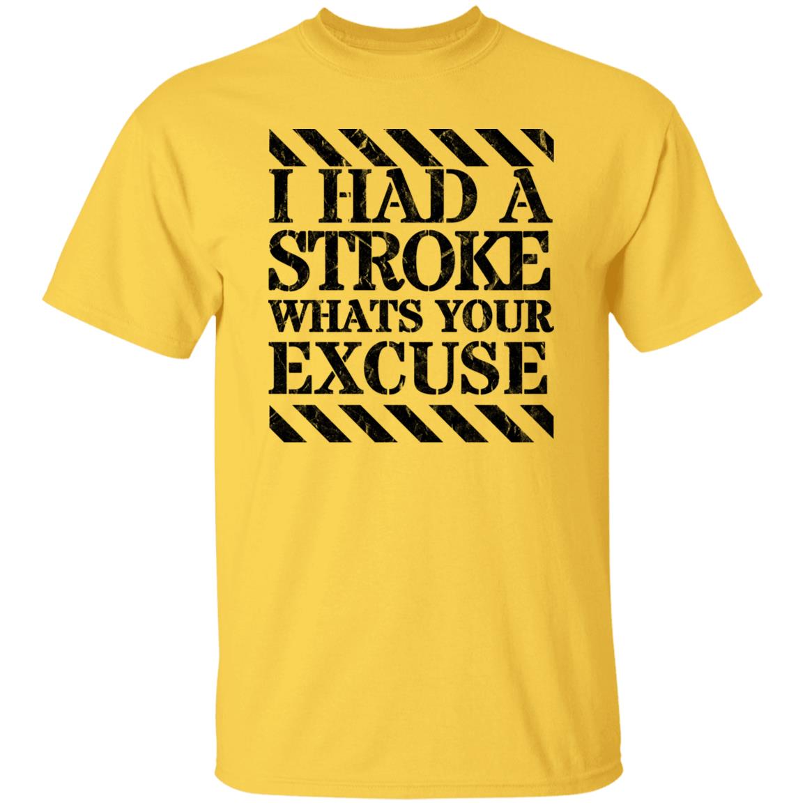 I had a stroke what's your excuse T-Shirt Black - Expressive DeZien