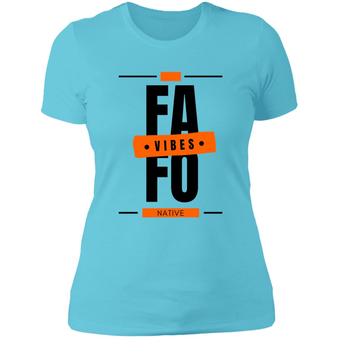 FAFO VIBES Classic Women's Crewneck T-shirt Ladies' Boyfriend T-Shirt - Expressive DeZien