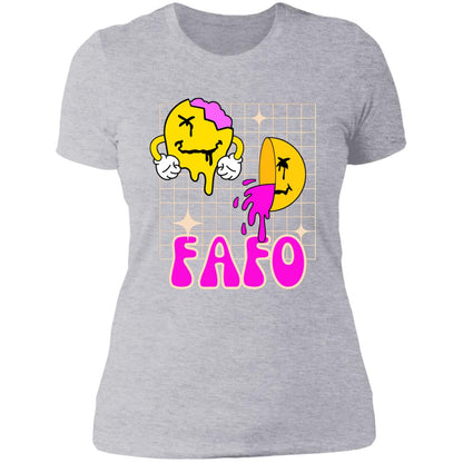 FAFO Fun Colorful Retro Ladies' Boyfriend T-Shirt - Expressive DeZien 
