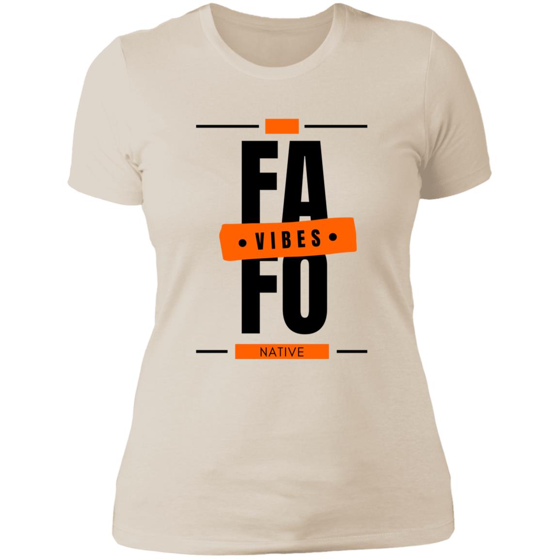 FAFO VIBES Classic Women's Crewneck T-shirt Ladies' Boyfriend T-Shirt - Expressive DeZien
