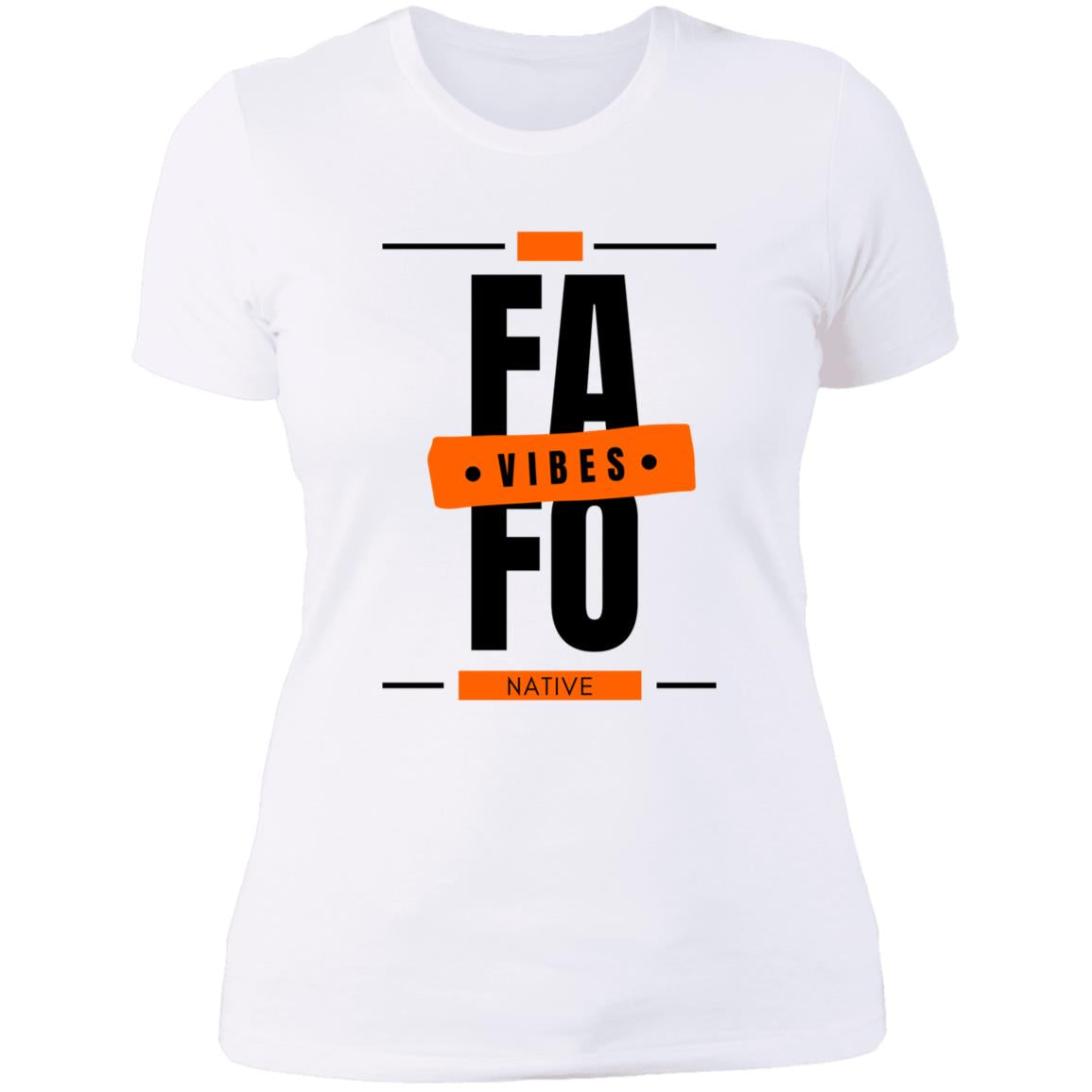 FAFO VIBES Classic Women's Crewneck T-shirt Ladies' Boyfriend T-Shirt - Expressive DeZien