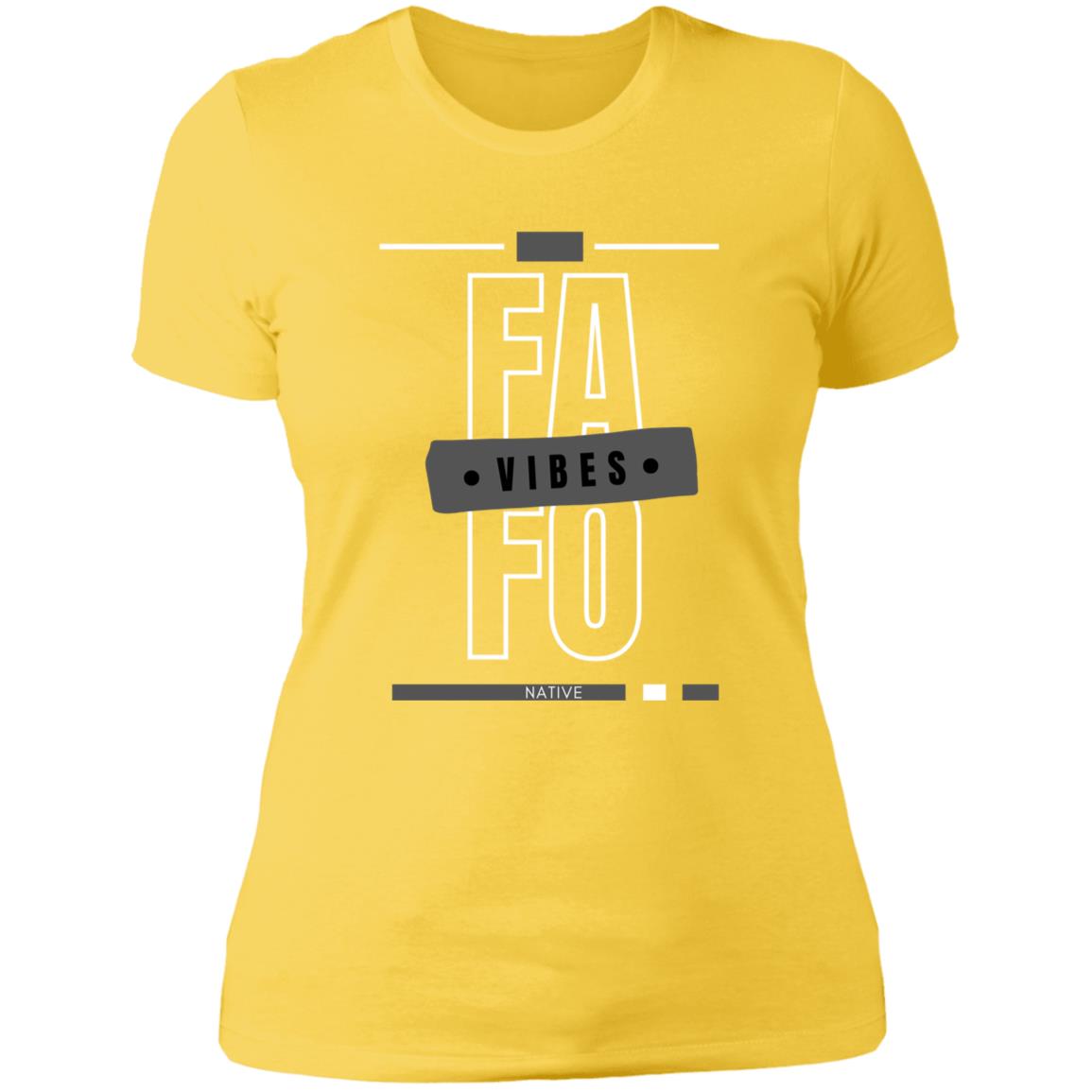FAFO VIBES Ladies' Boyfriend T-Shirt - Expressive DeZien
