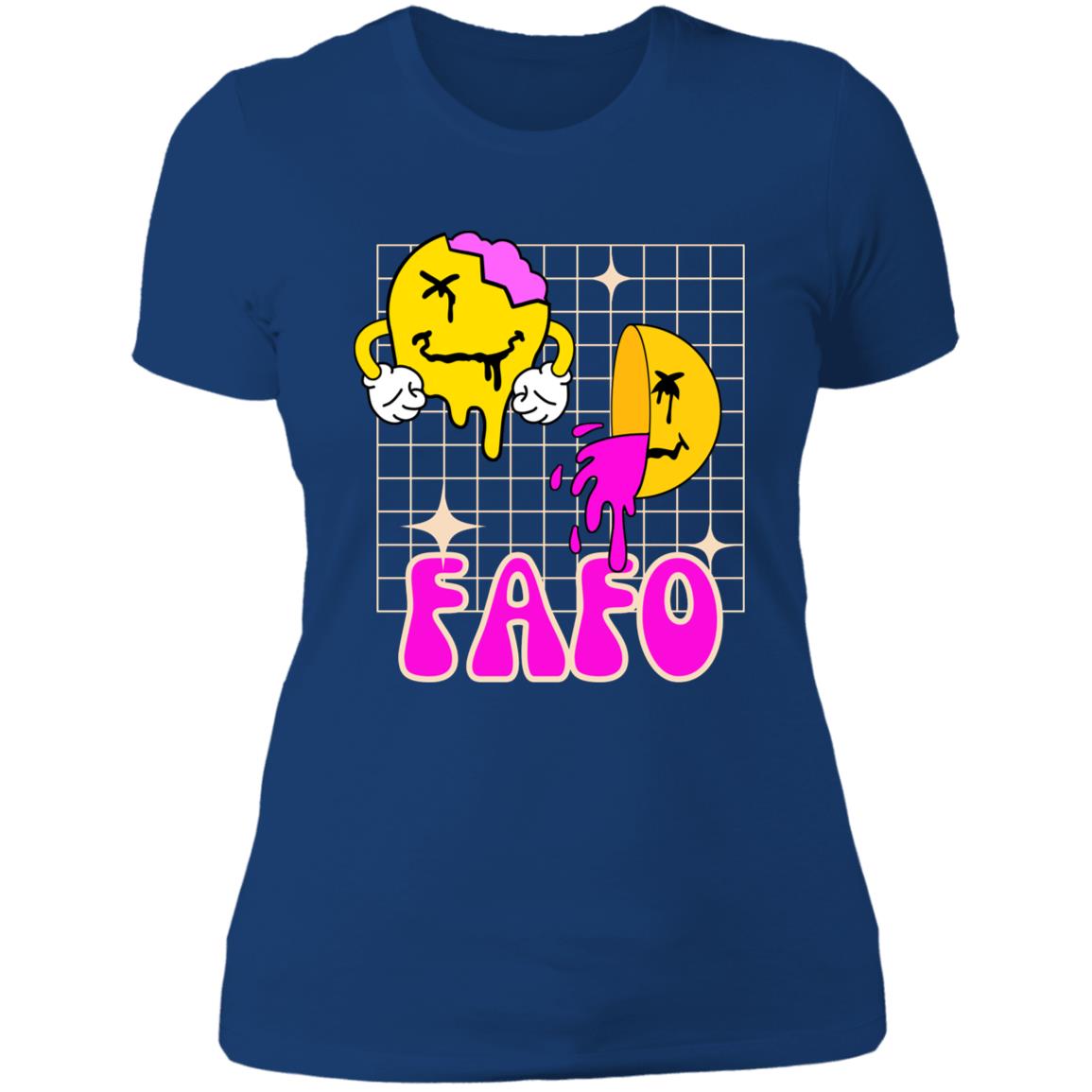 FAFO Fun Colorful Retro Ladies' Boyfriend T-Shirt - Expressive DeZien
