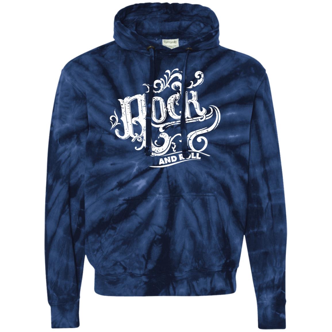 Rock n Roll Tie-Dyed Pullover Hoodie - Expressive DeZien