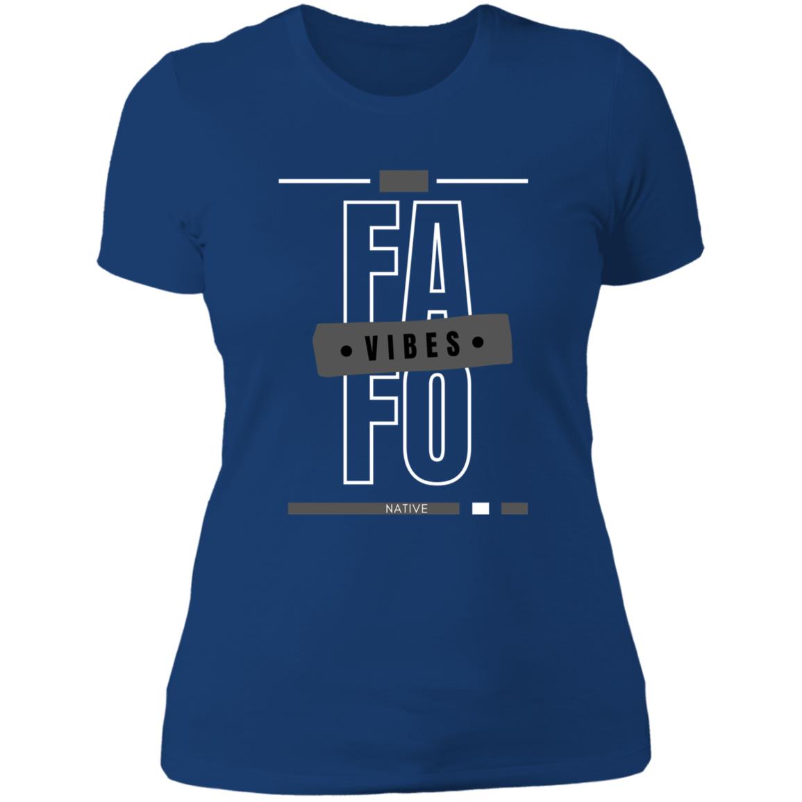 FAFO VIBES Ladies' Boyfriend T-Shirt - Expressive DeZien
