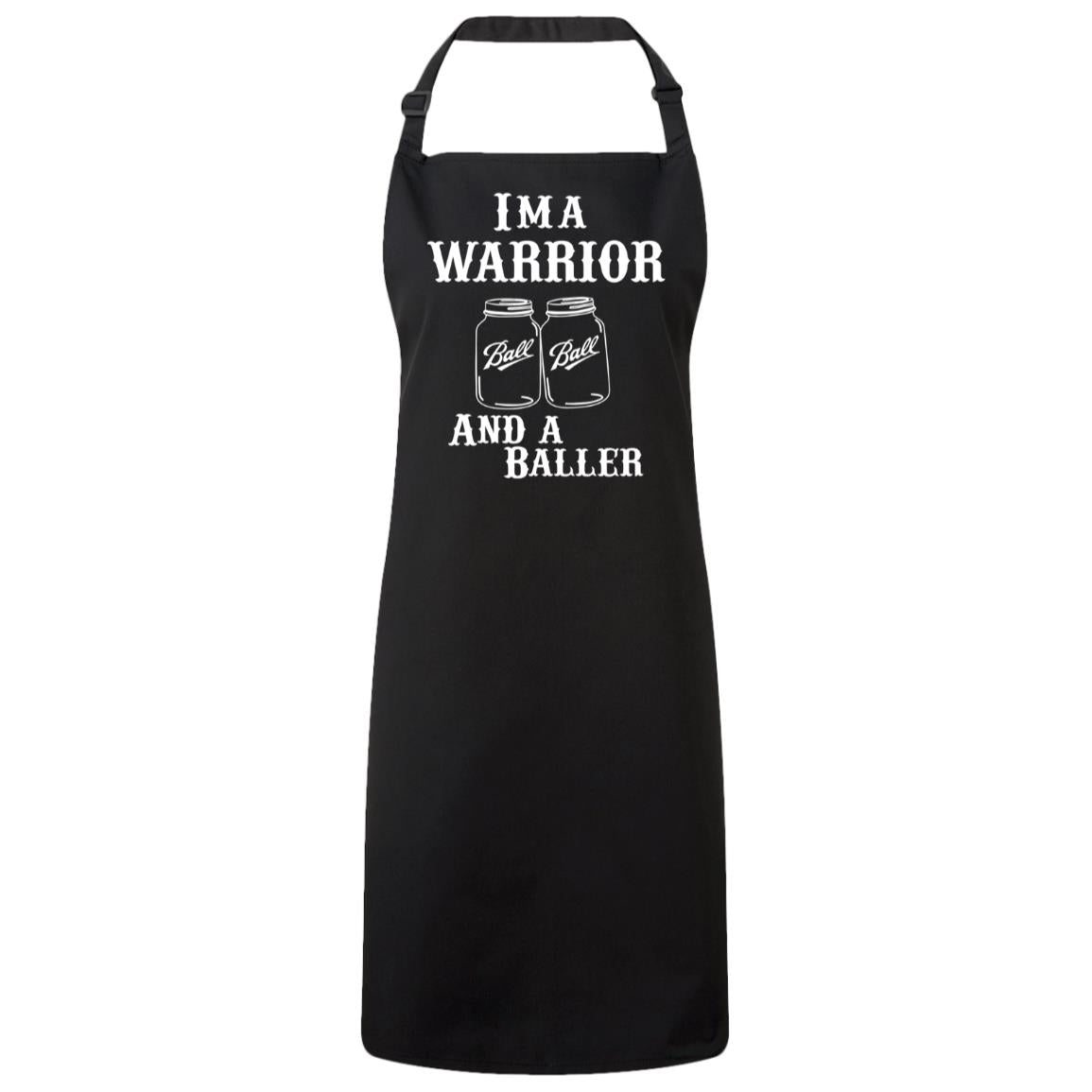"I'm a Warrior and a Baller" Canning Apron - Expressive DeZien