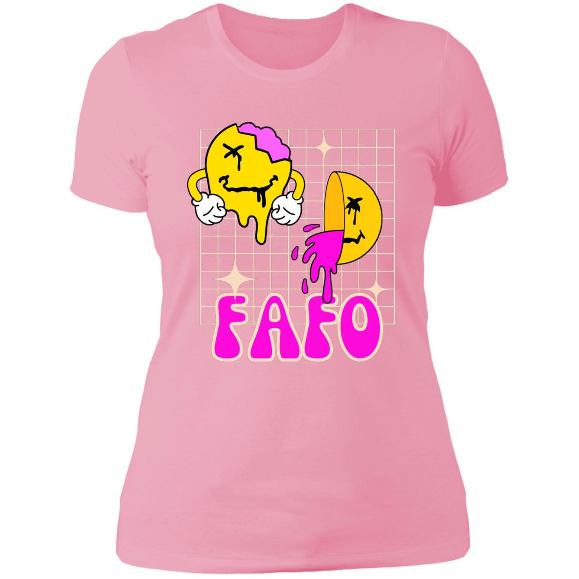 FAFO Fun Colorful Retro Ladies' Boyfriend T-Shirt - Expressive DeZien