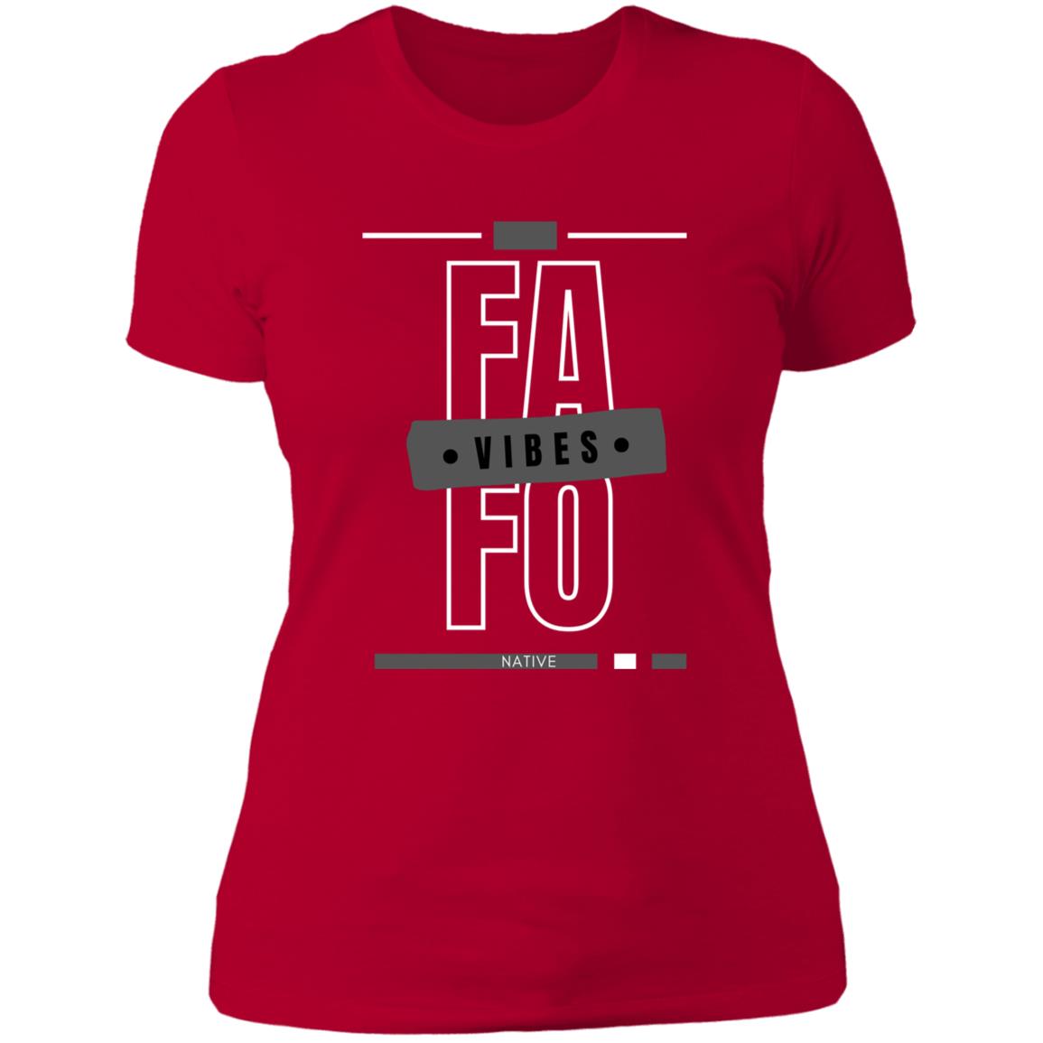 FAFO VIBES Ladies' Boyfriend T-Shirt - Expressive DeZien