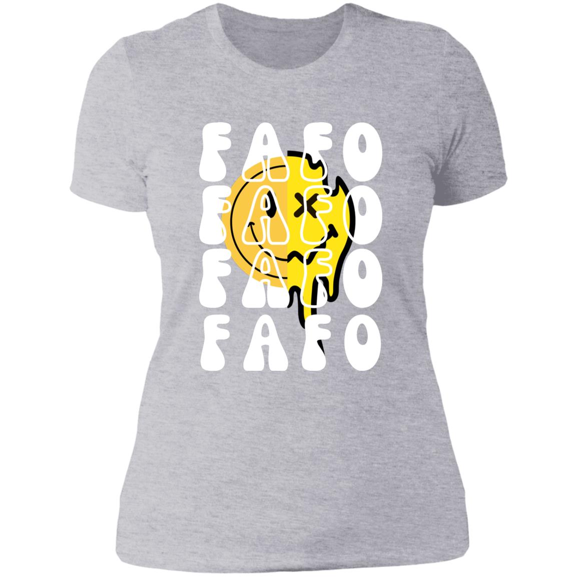 FAFO Retro Smile Ladies' Boyfriend T-Shirt - Expressive DeZien