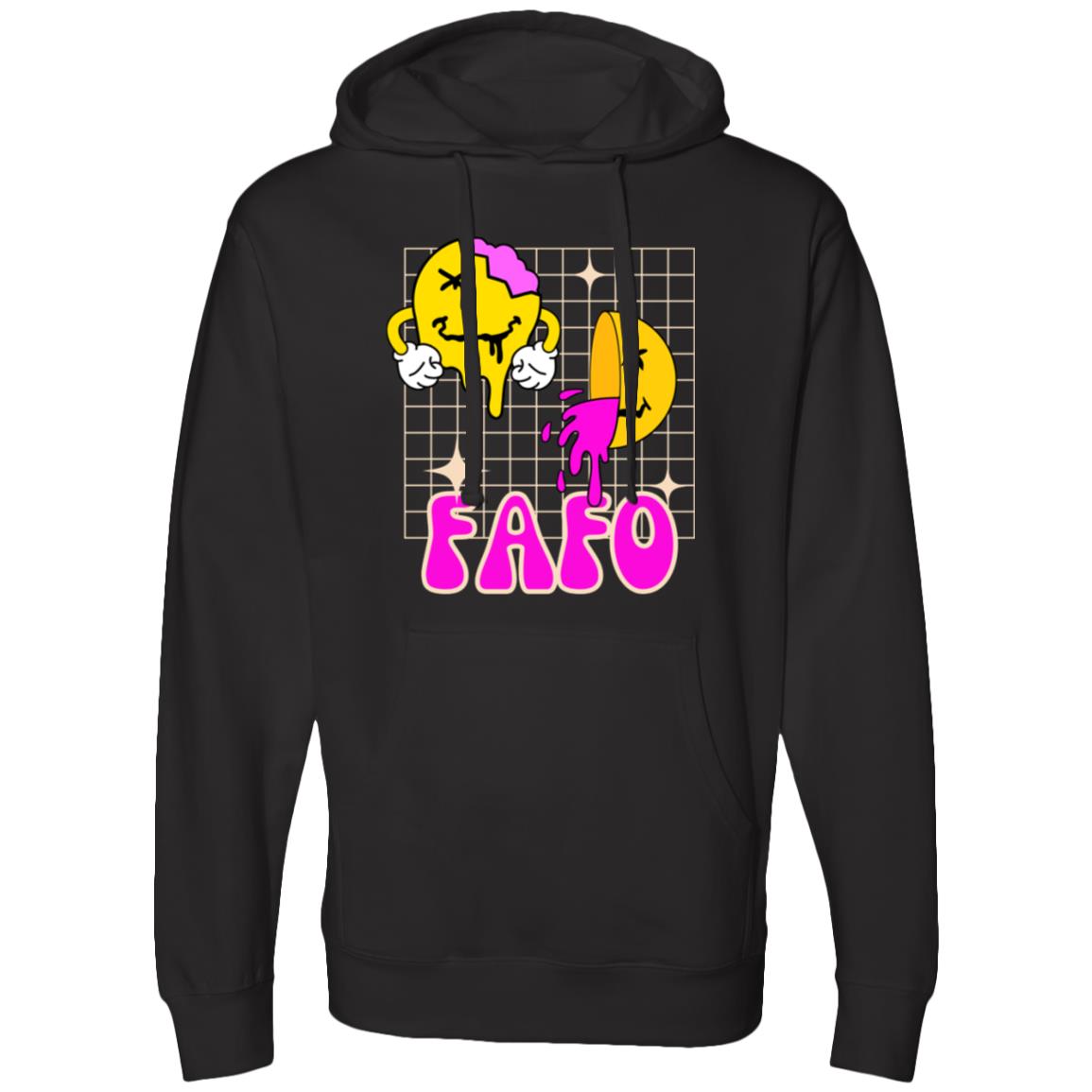 FAFO Fun Colorful Retro Midweight Hooded Sweatshirt - Expressive DeZien