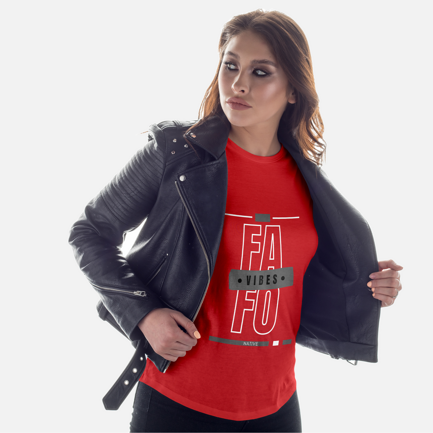 FAFO VIBES Ladies' Boyfriend T-Shirt - Expressive DeZien